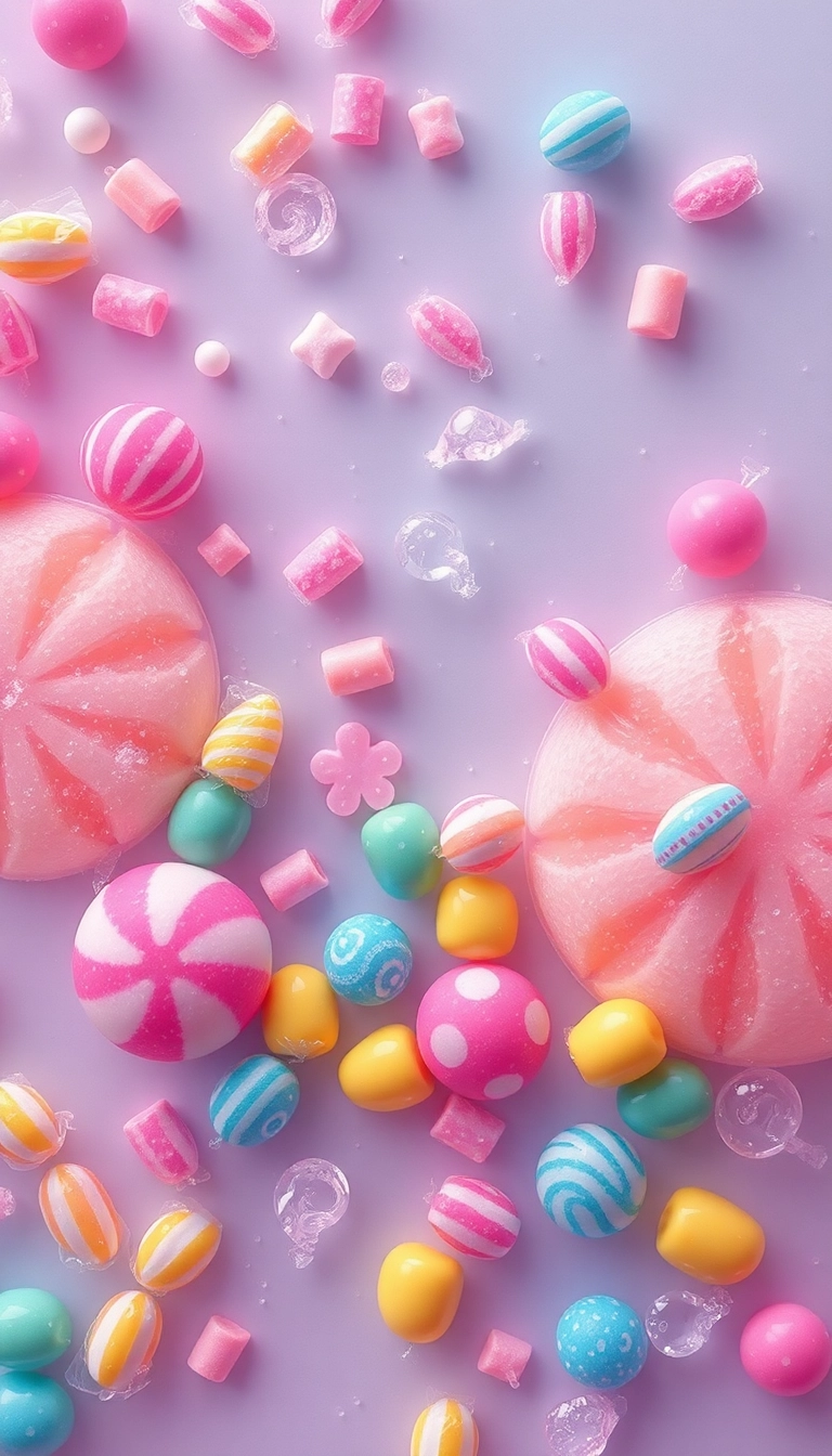 Best Classy AI Mixed Candies Close Up Phone Sophisticated Wallpaper